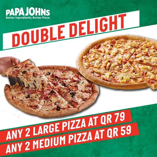 Papa John's Pizza Qatar offers 2022