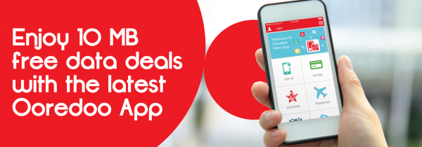 Enjoy 10 MB free data with Ooredoo