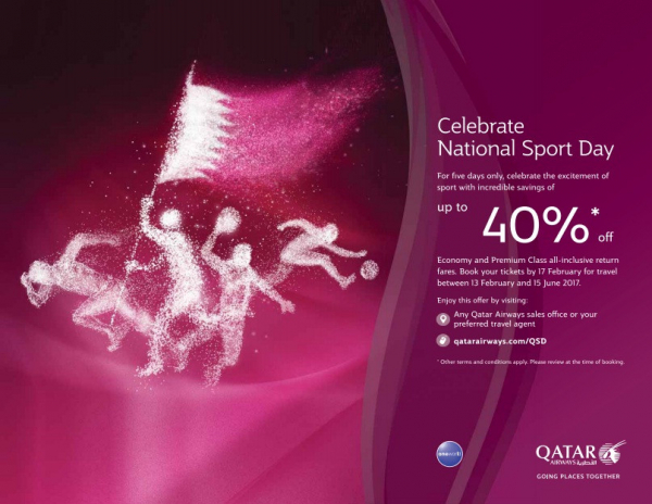 QatarAirways Sports Day Offer